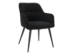 Set of 6 chairs with fabric and metal armrests - Black - Lumenao LRSQ85650