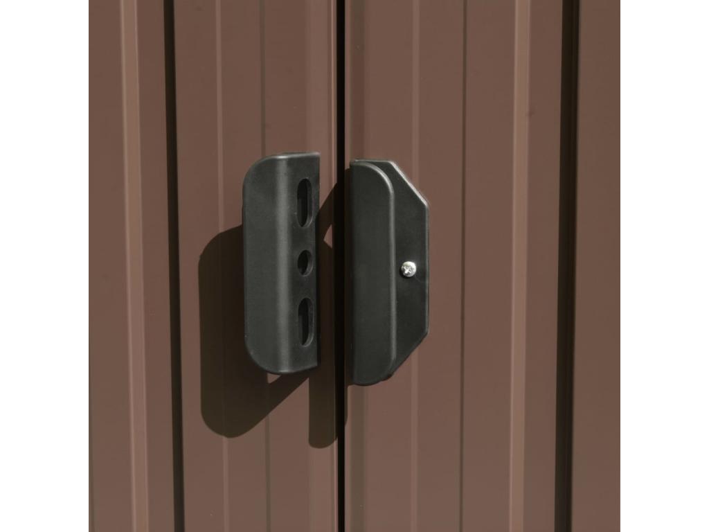 Brown garden shed 257x990x181 Galvanized steel HRDL61634