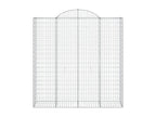 Arched gabion baskets, 6 pcs, 200x50x200-220, galvanized iron, TOAF62259