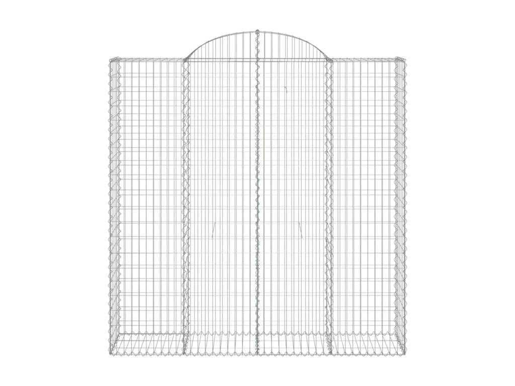Arched gabion baskets, 6 pcs, 200x50x200-220, galvanized iron, TOAF62259