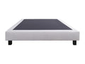 Lumenao bed base with Lumenao upholstered legs in solid wood, grey color - width 160 x length 200 cm XLVS61112