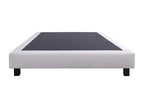 Lumenao bed base with Lumenao upholstered legs in solid wood, grey color - width 160 x length 200 cm XLVS61112