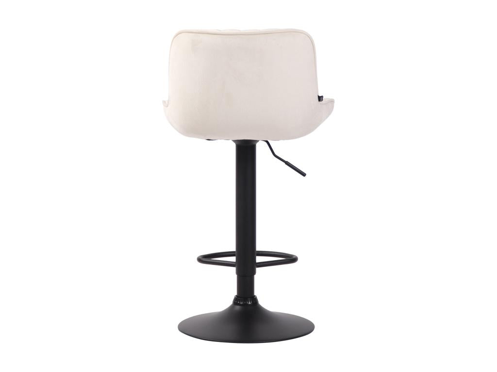 Set of 2 Bar Stools - Velvet / Metal - Cream - Lumenao CERN06356