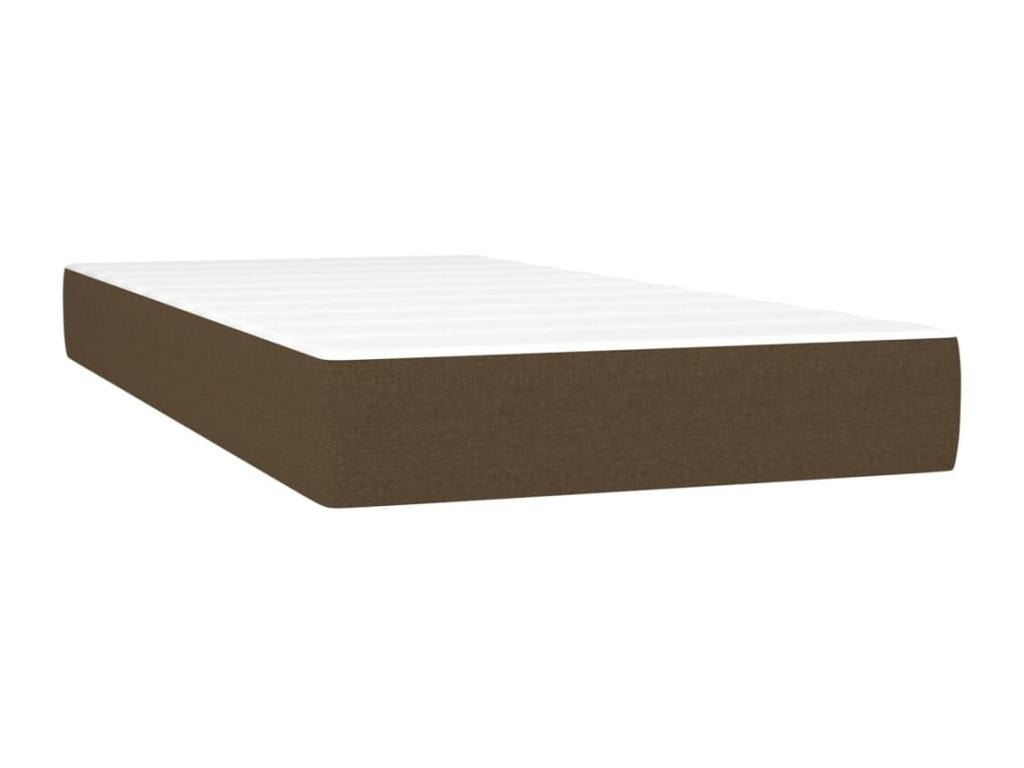 Lumenao bed base and mattress with LED lighting, dark brown, 90x190cm, SSEX27452