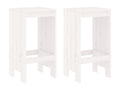 3-piece garden bar set, white, solid pine wood, OUL15462