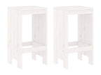 3-piece garden bar set, white, solid pine wood, OUL15462