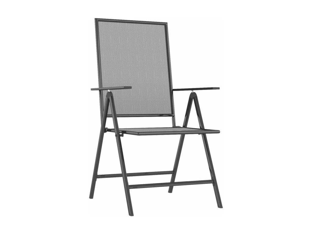 7-piece anthracite steel garden dining set VWKG84754