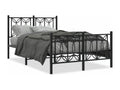 Metal bed frame without mattress with black bed legs 120x200cm EPLU55894
