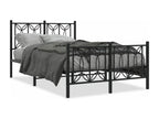 Metal bed frame without mattress with black bed legs 120x200cm EPLU55894