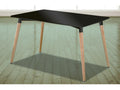 Rectangular dining table in black and natural color - length 120 x depth 80 x height 76 cm GGFC85488