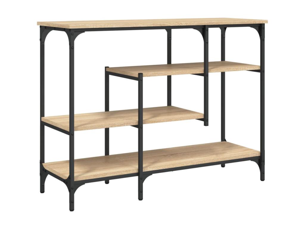 Lumenao oak console table with shelves, 100x35x75 cm, PGJR57026