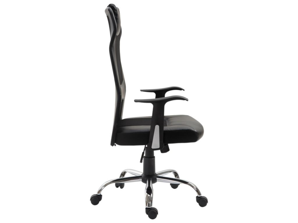 Lumenao ergonomic office chair in black faux leather BDLE64968