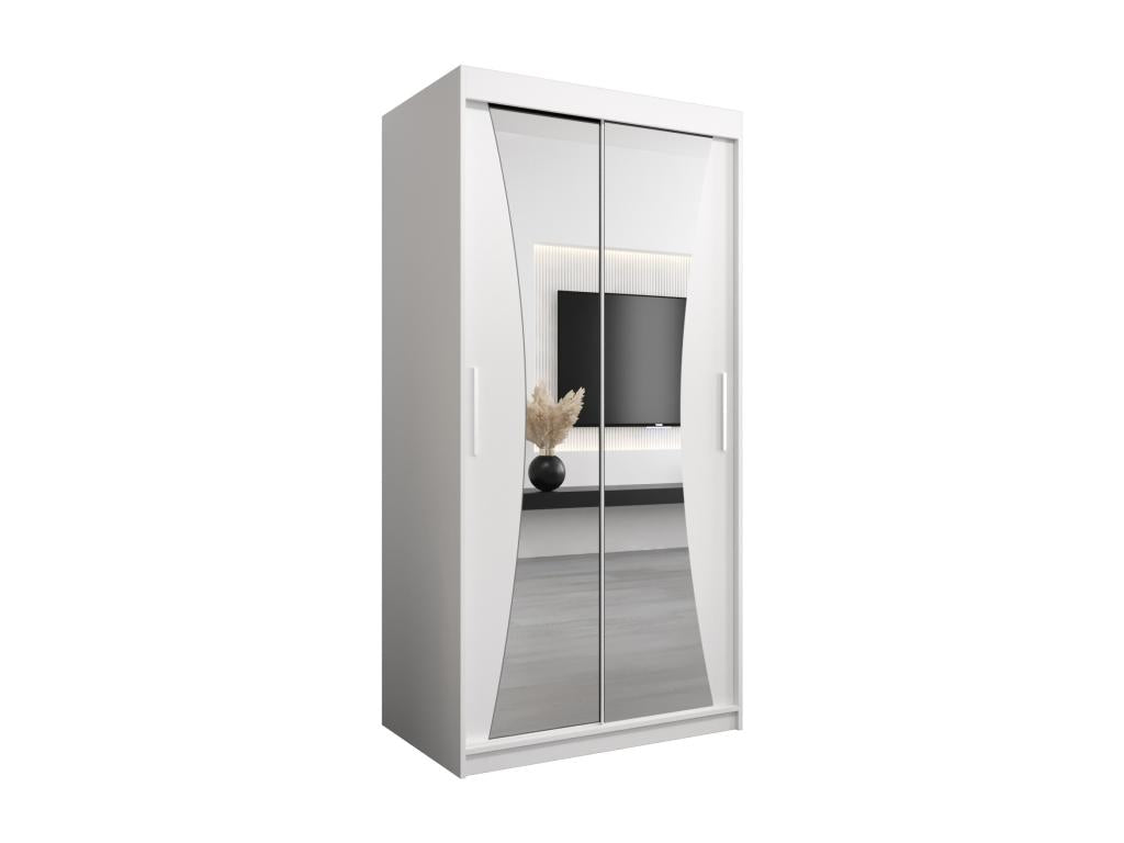 Lumenao Sliding Door Wardrobe 200/100/62 2 Doors White/White MDAK52740