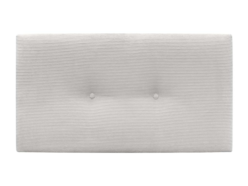 Lumenao Plain Corduroy Headboard with Buttons 90x60 Beds 80/90 - Bone White FRUN29587