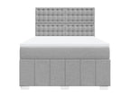 Lumenao bed base with light grey mattress 160x200cm Fabric NTRH50434