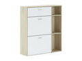 Lumenao shoe cabinet, oak frame, white finish, EXPW28621