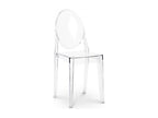 Designer chair in transparent or opaque polycarbonate - Lumenao Collection - Red Color DKRQ39614