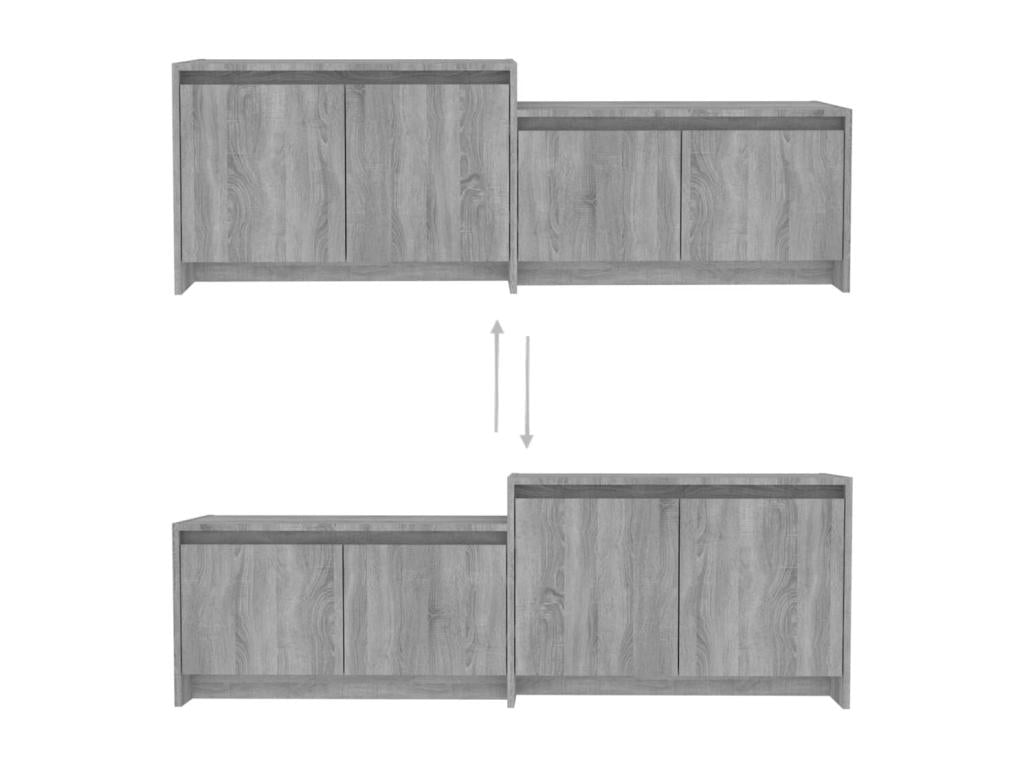 Lumenao TV stand, grey, 146.5x35x50 cm, engineered wood, RFZK33554