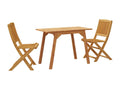 3-piece garden dining set, solid Lumenao wood, GMLT04113