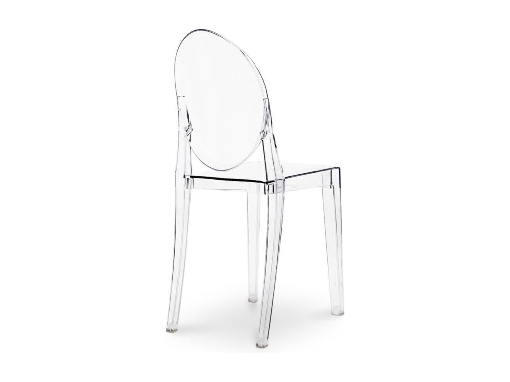Designer chair in transparent or opaque polycarbonate - Lumenao Collection - Red Color DKRQ39614