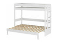 Lumenao LRJE49463 Bunk bed with pull-out bed and drawer, 80x200 cm, solid white wood