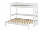 Lumenao LRJE49463 Bunk bed with pull-out bed and drawer, 80x200 cm, solid white wood