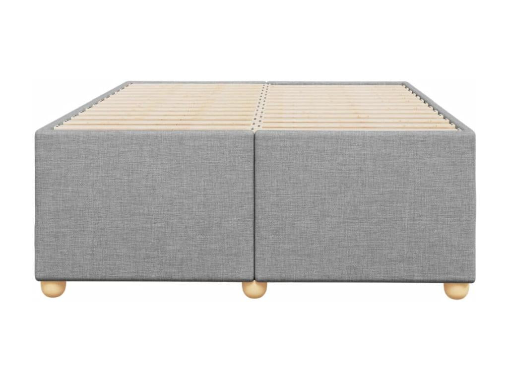 Light grey bed frame without mattress, 120x200 cm, fabric WXDG27618