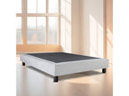 Lumenao bed base with Lumenao upholstered legs in solid wood, grey color - width 160 x length 200 cm XLVS61112