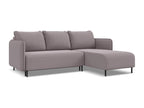 Right-hand corner sofa bed in velvet - lavender - Ventoriq PPAA64795