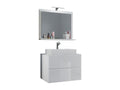 Lumenao 3-piece bathroom vanity set with sink and drawer, white - 80 UWYG06296