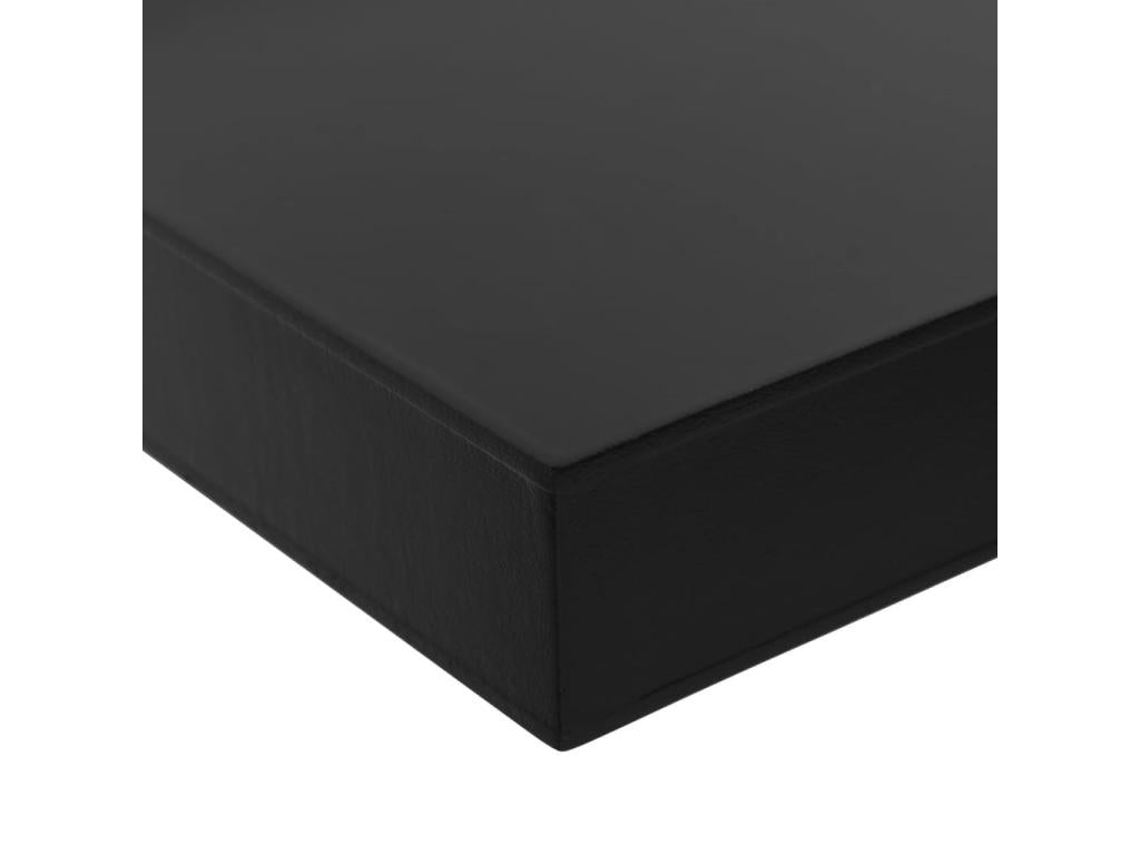 Floating wall shelves, 2 pcs, Black, 100x20x3.8 cm, TVMN66511