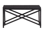 Garden bench, black resin furniture, 80x40x43 cm, 02 0011330 CTIU69197