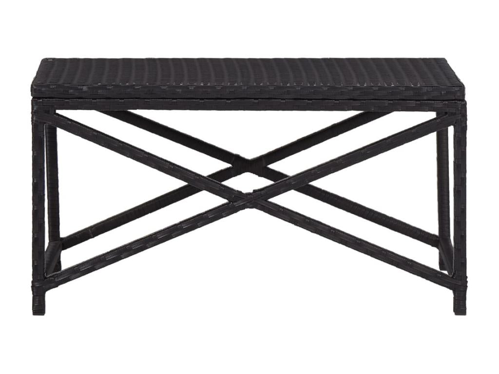 Garden bench, black resin furniture, 80x40x43 cm, 02 0011330 CTIU69197