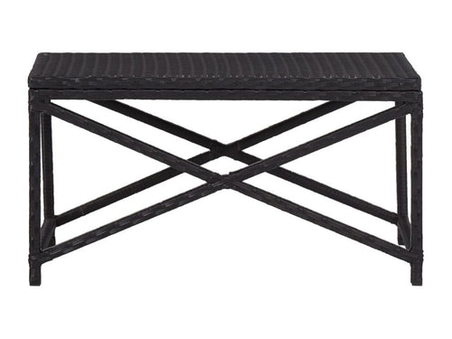 Garden bench, black resin furniture, 80x40x43 cm, 02 0011330 CTIU69197