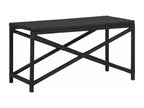 Garden bench, black resin furniture, 80x40x43 cm, 02 0011330 CTIU69197