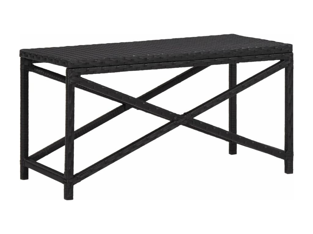 Garden bench, black resin furniture, 80x40x43 cm, 02 0011330 CTIU69197