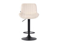 Set of 2 Bar Stools - Velvet / Metal - Cream - Lumenao CERN06356