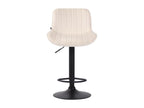 Set of 2 Bar Stools - Velvet / Metal - Cream - Lumenao CERN06356