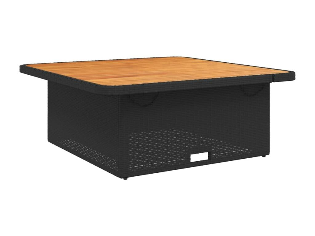 5-Piece Garden Dining Set with Cushions, Black Wicker Resin DLEY19475