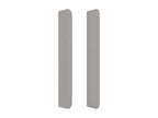 Headboard with wings, light grey, 163x16x118/128 cm, fabric BHXE10708