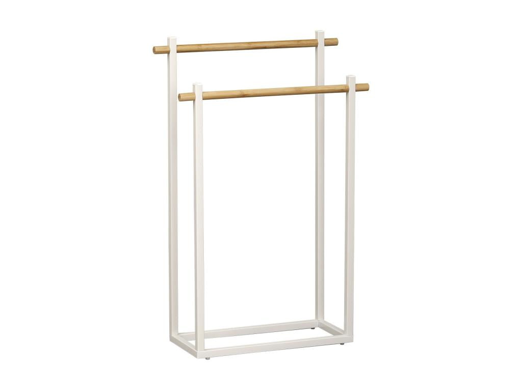 2-Bar Towel Rail in Lumenao and White Metal, H 82 cm ZZJF86783