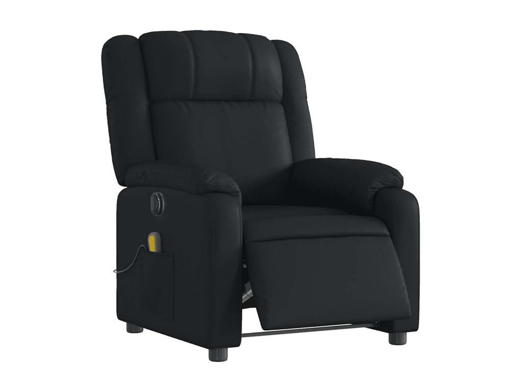 Black faux leather electric reclining massage chair LDTH04844