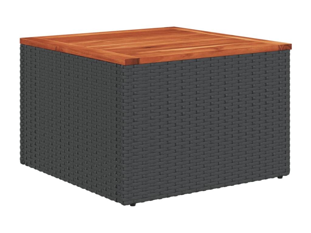 11-piece garden furniture set with cushions, black resin wicker JJMM59851