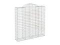 Arched gabion baskets, 6 pcs, 200x50x200-220, galvanized iron, TOAF62259