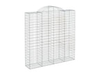 Arched gabion baskets, 6 pcs, 200x50x200-220, galvanized iron, TOAF62259