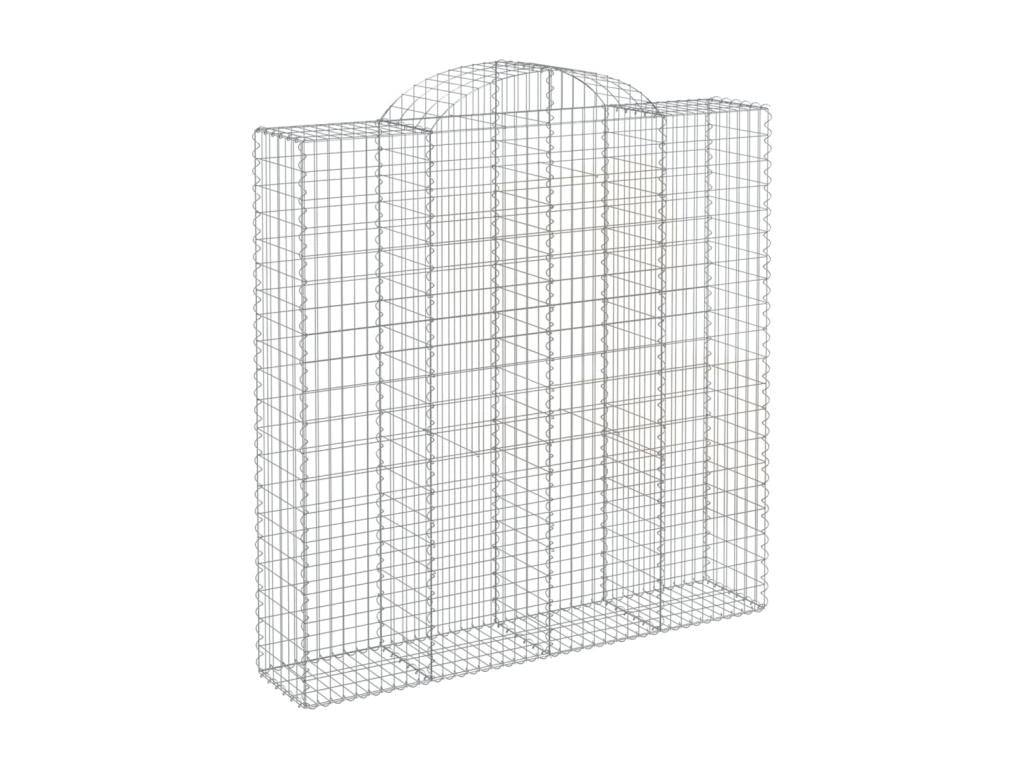 Arched gabion baskets, 6 pcs, 200x50x200-220, galvanized iron, TOAF62259