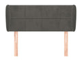 Headboard with wings, Dark Grey, 93x23x78/88 cm, Velvet, DGKL14089
