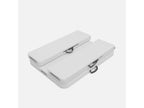 Table and bench set for receptions - 180cm - foldable - with carrying handle - white plastic - camping table XTXW54017