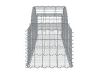 3-piece arched gabion baskets, 200x50x40-60 cm, galvanized iron, RWJO97447