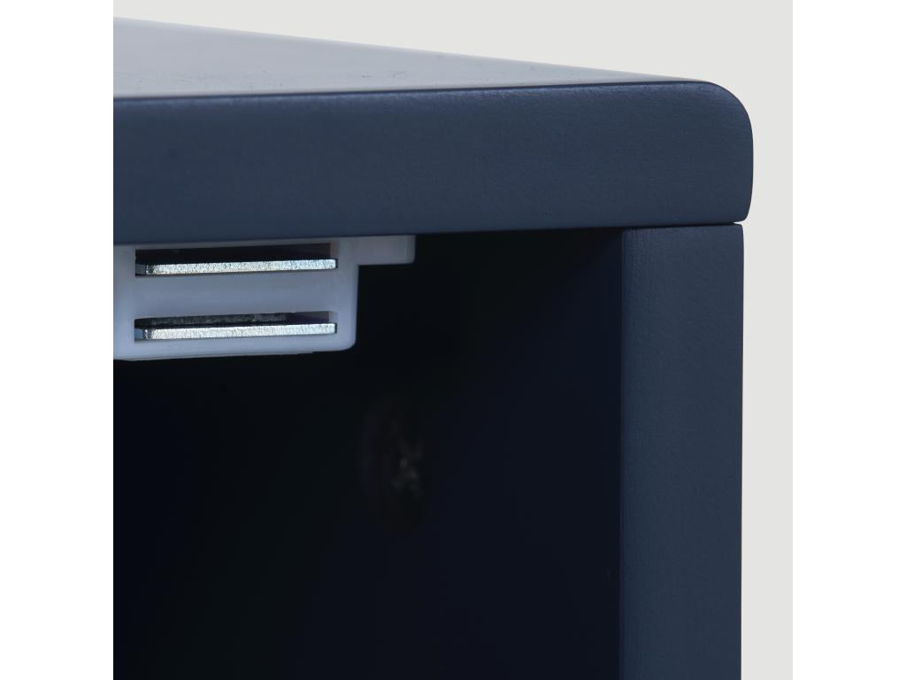 Bedside table - fish scale pattern - gold-plated legs - dark blue KMXW70067